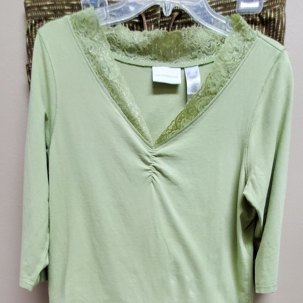 Liz Claiborne 2 Piece Pant and Green Top